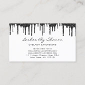 Makeup Eyelash Black Tropfens White Berry Lila Visitenkarte (Rückseite)