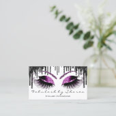 Makeup Eyelash Black Tropfens White Berry Lila Visitenkarte (Stehend Vorderseite)