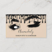 Makeup Eyelash Brow QR CODE Logo Black Microblade Visitenkarte (Vorderseite)