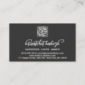 Makeup Eyelash Brows Microblading QR Code Gold Visitenkarte (Rückseite)