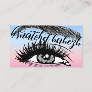 Makeup Eyelash Brows QRCode Logo Reimbow Visitenkarte