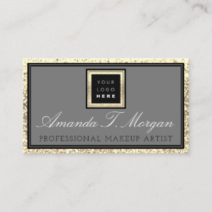 Makeup Eyelash Event Planner Logo Gold Elegant Visitenkarte