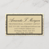 Makeup Eyelash Event Planner Logo Gold Modern Visitenkarte (Rückseite)