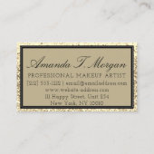Makeup Eyelash Event Planner Logo Gold Royal Visitenkarte (Rückseite)