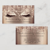 Makeup Eyelash Friseur Schere Rose Skin Tropfen Visitenkarte (Vorne/Hinten)