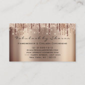 Makeup Eyelash Friseur Schere Rose Skin Tropfen Visitenkarte (Rückseite)