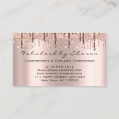 Makeup Eyelash Friseur Schere Rose Tropfen VIP Visitenkarte (Rückseite)