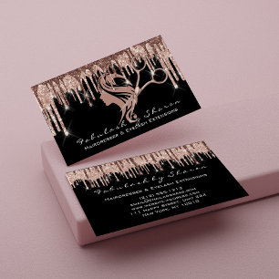 Makeup Eyelash Friseursalon Schere Rose Tropfen Ha Visitenkarte