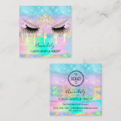 Makeup Eyelash Microblade Tropfen Logo Diamond Gol Quadratische Visitenkarte (Vorne/Hinten)