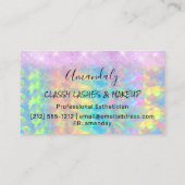 Makeup Eyelash Microblade Tropfen Lotus Lila Busin Visitenkarte (Rückseite)