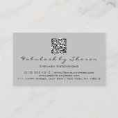 Makeup Eyelash QR CODE Logo Microblading Brow Pink Visitenkarte (Rückseite)