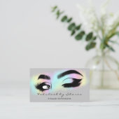 Makeup Eyelash QR CODE Logo Microblading Brows Visitenkarte (Stehend Vorderseite)