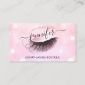 Makeup Eyelash QR Code Rosa Glitzer Auge Logo Visitenkarte (Vorderseite)