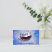 Makeup Eyelash QR-Glitzer-Logo Visitenkarte (Stehend Vorderseite)