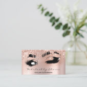 Makeup Eyelash QRCODE Micorblade Rose Tropfen Visitenkarte (Stehend Vorderseite)