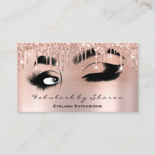 Makeup Eyelash QRCODE Micorblade Rose Tropfen Visitenkarte