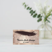 Makeup Eyelash Rose Glitzer QRCODE Logo-Tropfen Visitenkarte (Stehend Vorderseite)