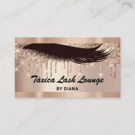 Makeup Eyelash Rose Glitzer QRCODE Logo-Tropfen Visitenkarte