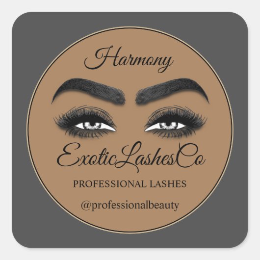 Makeup Eyelash WELLNESS-CENTER Cleaner dank Packun Quadratischer Aufkleber (Vorderseite)