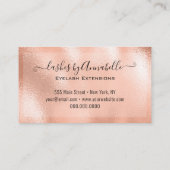 Makeup EyeLashes Sparkle Glitzer Tropfen Blush Gol Visitenkarte (Rückseite)