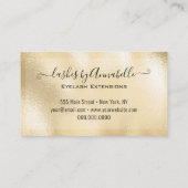 Makeup EyeLashes Sparkle Glitzer Tropfen Blush Gol Visitenkarte (Rückseite)