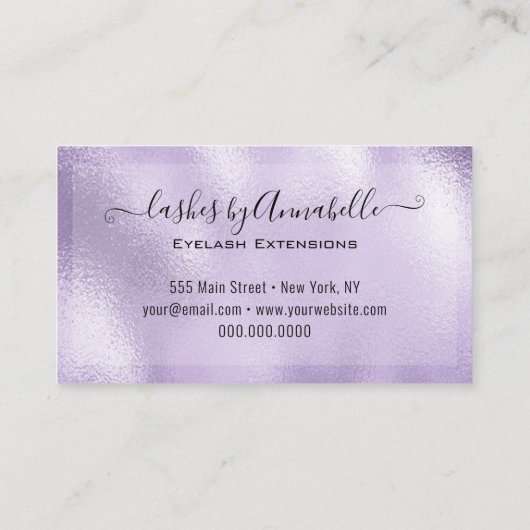 Makeup EyeLashes Sparkle Glitzer Tropfen Schwarz L Visitenkarte (Rückseite)