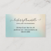 Makeup EyeLashes Sparkle Gold Glitzer Tropfen Visitenkarte (Rückseite)