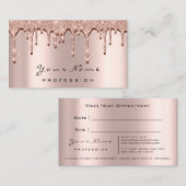 Makeup Eyes Lashes 3D-Rose Tropfen Terminkarte (Vorne/Hinten)