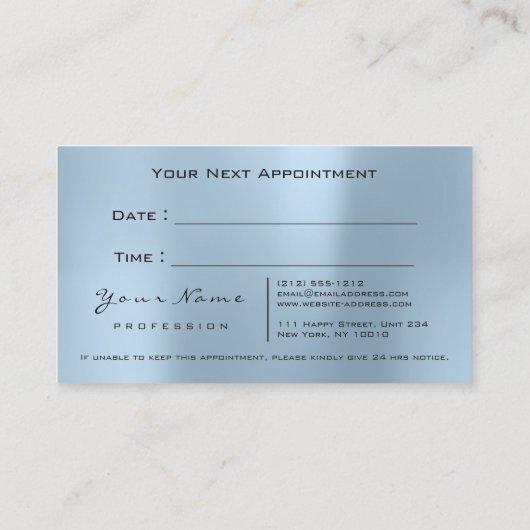 Makeup Eyes Lashes Blue Rose Tropfen Terminkarte (Rückseite)