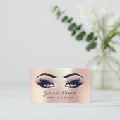 Makeup Eyes Lashes Blush Coral Terminierungskarte Terminkarte (Stehend Vorderseite)
