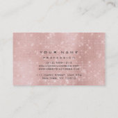 Makeup Eyes Lashes Glitzer Rose Gold Blush Luxus Visitenkarte (Rückseite)