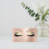Makeup Eyes Lashes Glitzer Rose Gold Ernennung Terminkarte (Stehend Vorderseite)