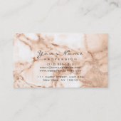 Makeup Eyes Lashes Glitzer Rose Marble Eyebrow Lux Visitenkarte (Rückseite)