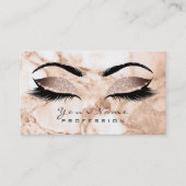 Makeup Eyes Lashes Glitzer Rose Marble Eyebrow Lux Visitenkarte (Vorderseite)