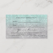 Makeup Eyes Lashes Glitzer Silver Gray Blue Aqua Terminkarte (Rückseite)