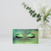 Makeup Eyes Lashes Glitzer Tropical Glass Eyebrow Visitenkarte (Stehend Vorderseite)