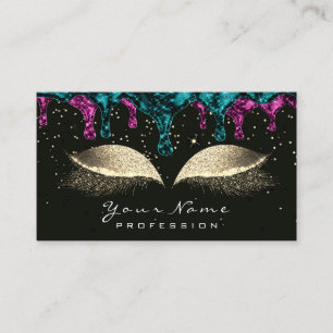 Makeup Eyes Lashes Glitzer Wachs Epilation Rosa Aq Visitenkarte