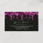 Makeup Eyes Lashes Glitzer Wax Glitzer Gold Pink Visitenkarte (Rückseite)