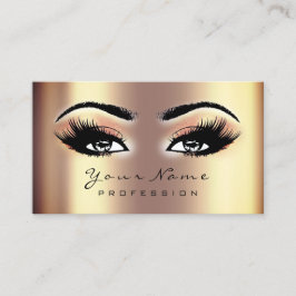 Makeup Eyes Lashes Gold Coral Terminierungskarte Terminkarte