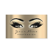 Makeup Eyes Lashes Gold Terminierungskarte Augen