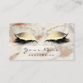 Makeup Eyes Lashes Kupfer-Marmorkarte Terminkarte (Vorderseite)
