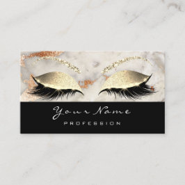 Makeup Eyes Lashes Kupfer-Marmorkarte Terminkarte