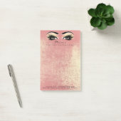 Makeup Eyes Lashes Peach Name Web Telefonnummer Post-it Klebezettel (Büro)