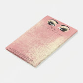 Makeup Eyes Lashes Peach Name Web Telefonnummer Post-it Klebezettel (angewinkelt)