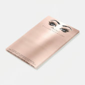 Makeup Eyes Lashes Peach Name Web Telefonnummer Post-it Klebezettel (angewinkelt)