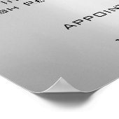 Makeup Eyes Lashes Preisliste Grau Poster (Ecke)