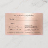 Makeup Eyes Lashes Rosa Rose Gold Terminierungskar Terminkarte (Rückseite)