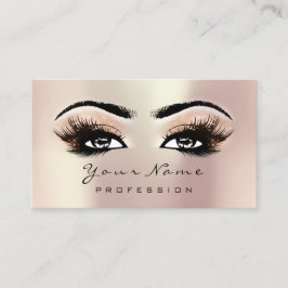 Makeup Eyes Lashes Rosa Rose Gold Terminierungskar Terminkarte