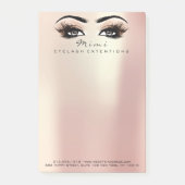 Makeup Eyes Lashes Rose Name Web Telefonnummer Post-it Klebezettel (Vorderseite)