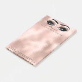 Makeup Eyes Lashes Skinn Name Web Telefon Metall Post-it Klebezettel (angewinkelt)